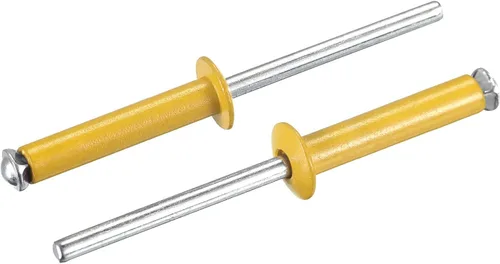 Miniatura 28 de uxcell Remaches ciegos de aluminio, 0.157 in x 0.236 in (5/32 pulgadas x 15/64 pulgadas), remache de extremo abierto, cabeza redonda plana para unir