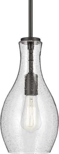 Miniatura 3 de Kichler Everly - Colgante de cristal (13.75 pulgadas, 1 hora de luz), color bronce antiguo