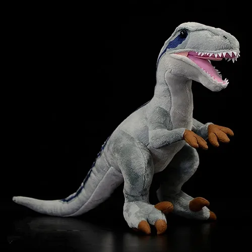 Velociraptor - Juguete de peluche de dinosaurio tiranosaurio gris de 17 pulgadas, figuras de dinosaurio, tiranosaurio, juguetes de peluche suaves,