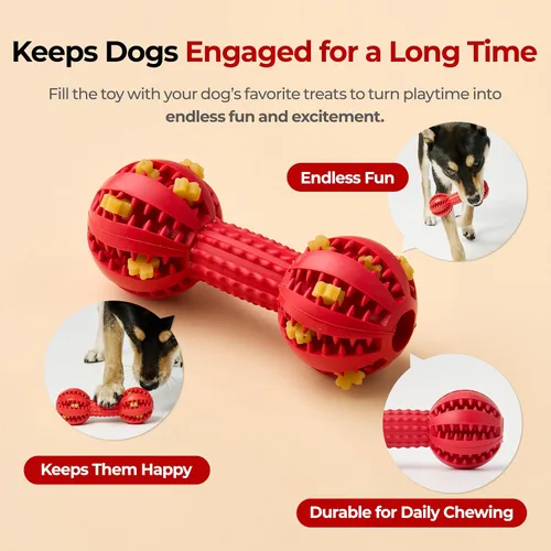 Miniatura 3 de JAYU PET Cepillo de dientes de juguete masticable para perros pequeños y medianos Masticadores agresivos, juguete dental duradero, limpieza
