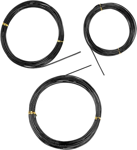 BEADNOVA Alambre de árbol bonsái de 98 pies, alambre de entrenamiento de árbol bonsái de aluminio negro para plantas de interior y exterior (negro,