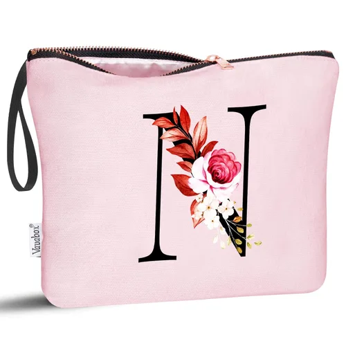 Miniatura 240 de Vavabox A-Z Bolsa de Maquillaje Personalizada, Regalos de Cumpleaños para Mujeres y Mamá, Regalos para la Mejor Amiga, Bolsa de Cosméticos