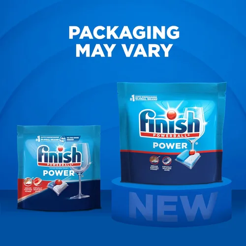 Miniatura 8 de Finish Power Cápsulas para lavavajillas, jabón detergente para lavavajillas sin enjuague previo para limpieza profunda y brillo con poder