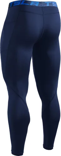 Miniatura 9 de TSLA - Paquete de 1 o 2 pantalones térmicos de compresión para hombre, leggings deportivos y mallas para correr, pantalones para usar como primera