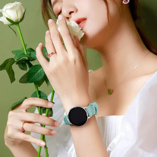 Miniatura 5 de Correas elásticas de repuesto para Samsung Galaxy Watch 4 5 Pro 6 7 Classic Galaxy Active 1 2 1.575 in 1.732 in PGr-M H-Verde pino