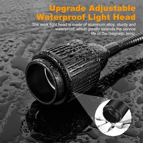 Miniatura 4 de Luz de trabajo magnética de 7 W, lámparas de escritorio magnéticas con fucos ajustables y cuello de cisne flexible, luz para máquina de coser, luces