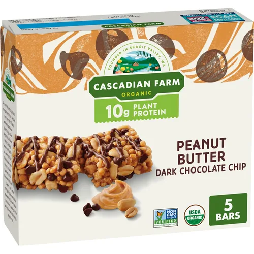 Miniatura 8 de Cascadian Farm Barras de Granola Masticables Orgánicas con Chispas de Chocolate, 6 Barras, 7.4 oz