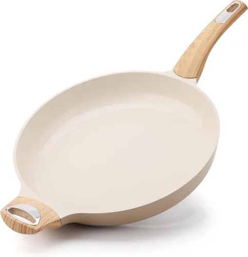 Miniatura 20 de SENSARTE Sartén de Cerámica Antiadherente con Tapa de 11 Pulgadas, Sartén de Tortilla sin Stick, Sartén de Cocina Saludable y no Tóxica, Libre