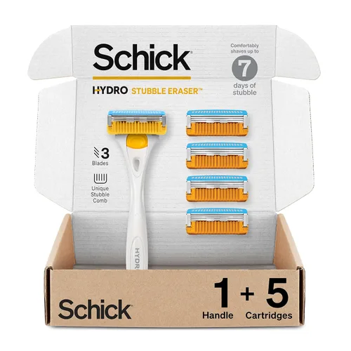Miniatura 11 de Schick Maquinilla de afeitar de precisión para hombres, maquinilla de afeitar para bordes, afeitadoras desechables, 3 unidades (paquete de 1)