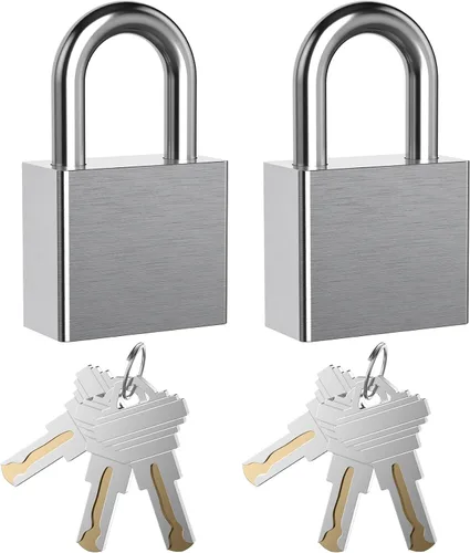 Miniatura 8 de AST Candado de acero inoxidable mejorado con cilindro de alta seguridad y 3 llaves de latón, candado de 1-9/16 pulgadas de ancho