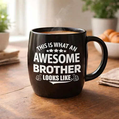 Miniatura 2 de Taza con texto en inglés "This Is What an Awesome Brother Looks Like - Taza de café divertida para hermano, 16 onzas, regalo de hermana