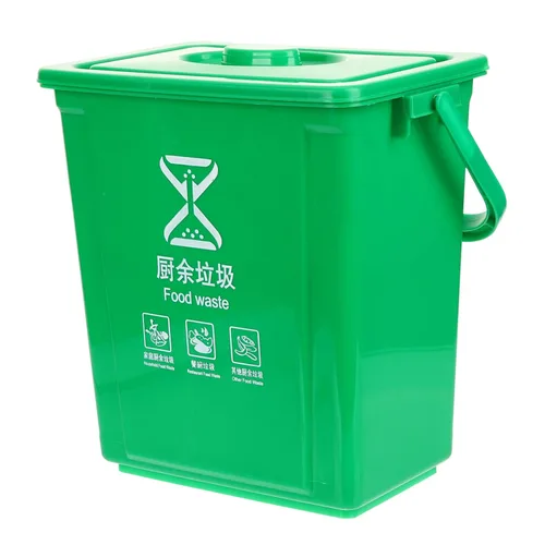 STOBAZA Contenedor de basura para mostrador de basura, pequeño contenedor de compostaje para interiores, cubo de compostaje para cocina, papelera de