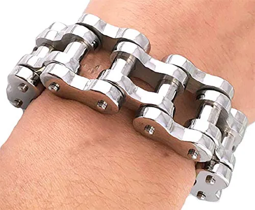 Miniatura 3 de Pulsera de cadena de eslabones de acero inoxidable para hombre, 0.906 in de ancho