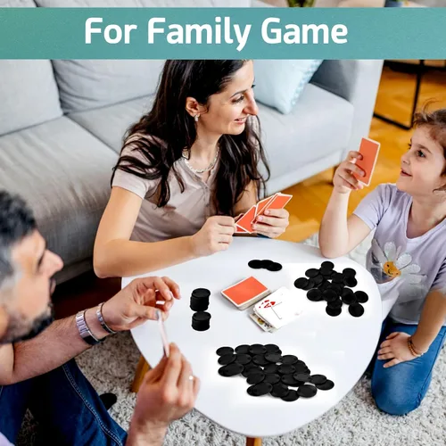 Miniatura 5 de Coopay 500 fichas de póquer de plástico, fichas de bingo de 1 pulgada, contadores de aprendizaje a granel, juego de cartas de póquer, marcadores