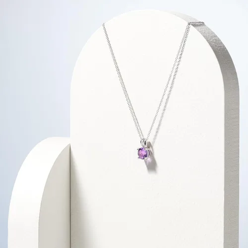 Miniatura 34 de Amazon Essentials Collar con colgante de piedra natal de corte redondo de plata de ley de 18 pulgadas (anteriormente colección Amazon)