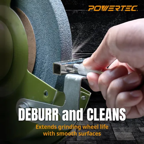 Miniatura 4 de POWERTEC Aparador de ruedas de diamante para torneado y desbarbado, uso en rueda de esmeriladora de banco en muela de óxido de aluminio y muela