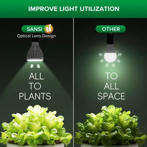 Miniatura 7 de SANSI Bombillas de Luz de Crecimiento de 32W para Plantas de Interior, Equivalente a 350W Bombilla LED de Luz de Crecimiento de Espectro Completo