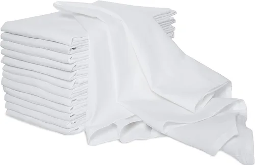 AMOUR INFINI Harina Sack - Juego de 12 toallas de cocina de algodón orgánico, lavables, superabsorbentes, toallas de cocina, servilletas de tela,