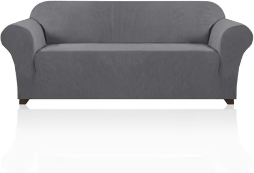Miniatura 55 de PrinceDeco Funda elástica para sofá de 3 cojines, protector de muebles con parte inferior elástica antideslizante, apta para perros