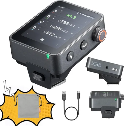 GODOX X3 PRO X3PRO-C TTL - Disparador de flash de cámara inalámbrica, transmisor de flash de pantalla táctil inalámbrico de 2.4G, batería de litio