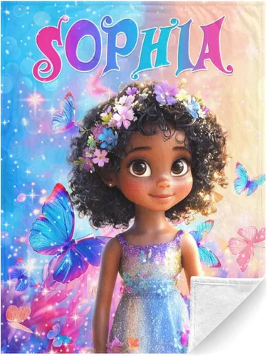Miniatura 19 de D-Story Manta personalizada con nombre, mantas con nombre personalizado para niños y adultos, mantas de bebé personalizadas para niños y niñas