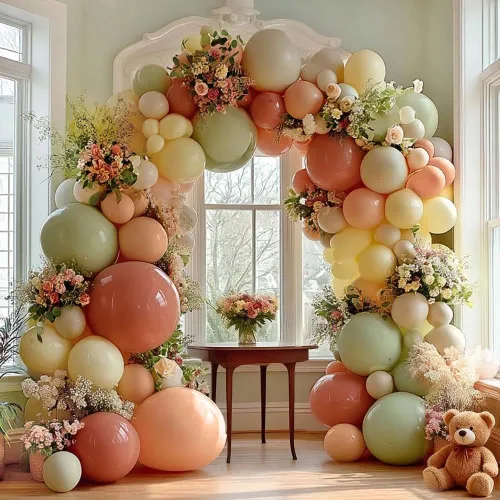 Miniatura 11 de Kit de arco de globos de látex azul polvoriento, blanco, mate, para baby shower, cumpleaños, boda, verano, fiesta bajo el mar Polvo Pastel Azul