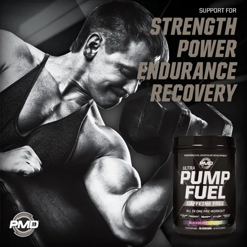 Miniatura 2 de PMD Sports Pump Fuel Ultra Caffeine Free - Polvo de preentrenamiento y bomba muscular premium, mayor enfoque, resistencia y recuperación, creatina