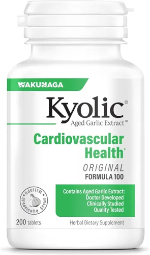 Cápsulas con extractos de ajo añejado Kyolic, fórmula 100 original cardiovascular, 100-32, Pastillas, 1, 1