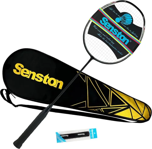 Miniatura 9 de Senston Raqueta de bádminton N80 Raqueta de bádminton de fibra de carbono, sola raqueta de bádminton profesional