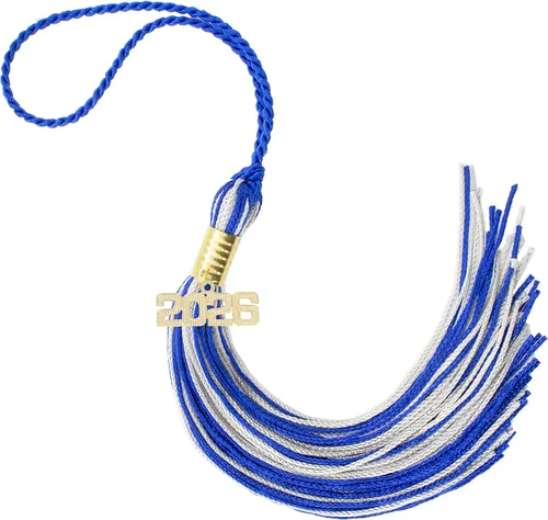 Miniatura 743 de Borla de graduación Aqua 2022, todos los colores escolares disponibles, fabricada en Estados Unidos