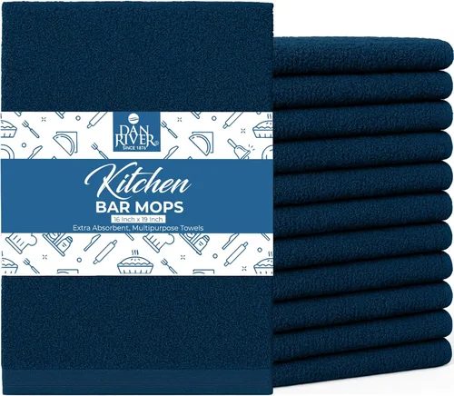 Miniatura 35 de DAN RIVER Paquete de 6 toallas de cocina de alta calidad, 100% algodón (16 x 26 pulgadas), súper suaves, altamente absorbentes, de secado rápido