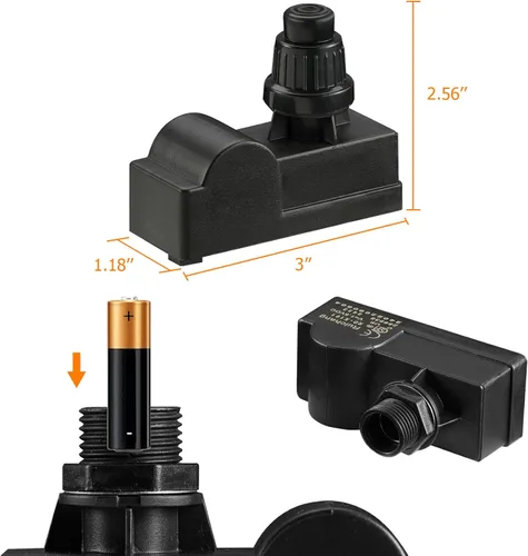 Miniatura 2 de Onlyfire 03310 Generador de chispa 1 salida macho. Batería "AAA". Botón pulsador de encendido. Repuesto de encendido para modelos de parrilla a gas