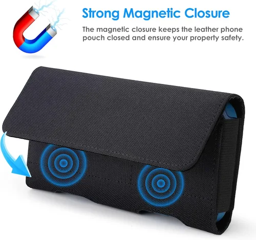 Miniatura 5 de Mopaclle Funda Tipo Holster de Nylon para Teléfono con Clip para Cinturón para iPhone 17 Pro / 17, iPhone 16 Pro 16, 15 Pro 15, iPhone 14, 14 Pro