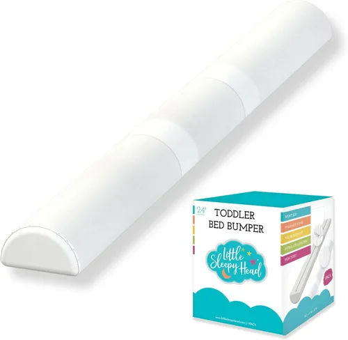 Little Sleepy Head Protector de cama para niños pequeños, riel de cama para niños pequeños, riel de cama para niños pequeños con cubierta suave,