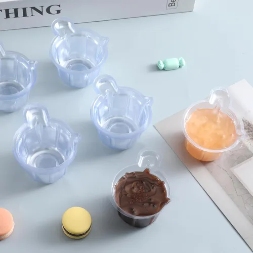 Miniatura 4 de 150 vasos desechables de resina plástica de 1.5 onzas líquidas, tazas de mezcla de pintura, tazas medidoras dispensadoras pequeñas para mezclar