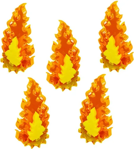 Miniatura 6 de LITKO Juego de marcadores Inferno Pequeño Juego de 7 Marcadores de llama fluorescente de 1.339 in Compatible con juegos de guerra de mesa