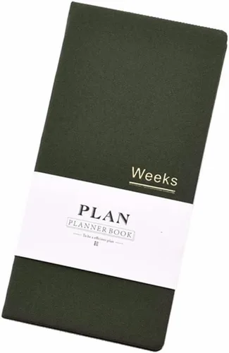 Agenda semanal de bolsillo sin fecha, organizador de horarios, agenda anual, mes, semana, planificador, A6, cuadernos (A6, agenda sin fecha, verde)