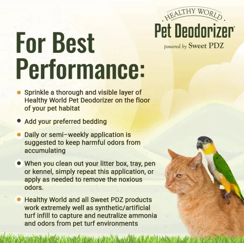 Miniatura 3 de Sweet PDZ - Desodorizador para mascotas Healthy World - Aditivo para hábitat y caja de arena para mascotas - 3.5 libras
