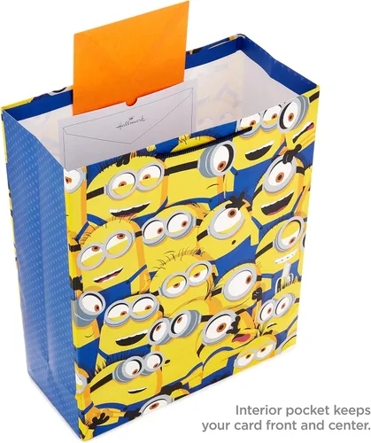 Miniatura 4 de Hallmark Bolsa de regalo extra grande de 15 pulgadas con papel de seda (miniones) para niños, cumpleaños, Navidad