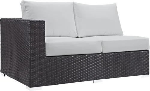 Miniatura 42 de Modway EEI-1911-EXP-ORA Convene - Muebles otomanos cuadrados de tela para patio, muebles de exterior, color naranja espresso Espresso Naranja