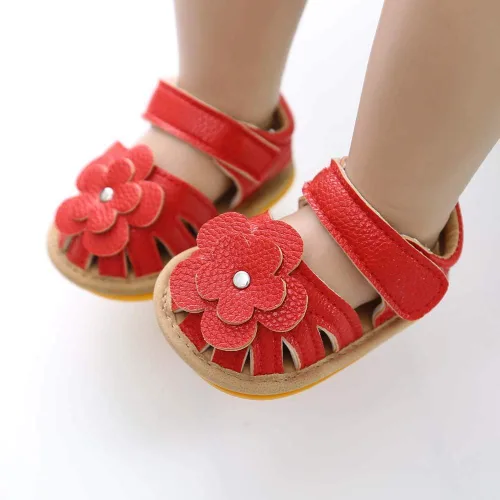 Miniatura 148 de Meckior Sandalias de verano con punta abierta y suave de piel sintética para bebés y niñas pequeñas