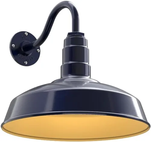 Miniatura 21 de Steel Lighting Co. Gardena - Luz de granero Montaje en pared al aire libre Cúpula de 16 pulgadas Cuello de cisne de 16 pulgadas Luz
