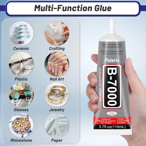 Miniatura 4 de Mejora B-7000 Pegamento para Joyería de Diamantes de Imitación Transparente, 110ml 3.7 fl oz Adhesivo para Manualidades, Pegamento Super Reparador