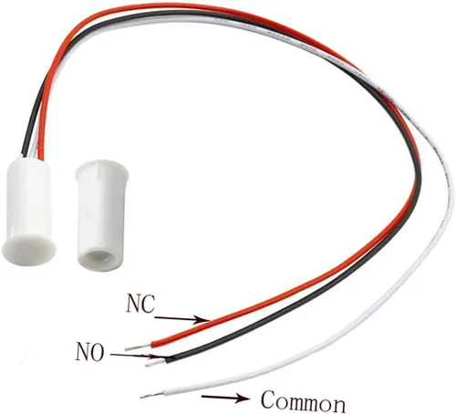 Miniatura 3 de Interruptor magnético RC-35 NC/NO empotrado con cable para ventana de puerta, interruptor magnético de puerta, sensor de contacto, para seguridad