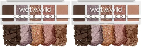 Miniatura 13 de wet n wild Color Icon - Paleta de 5 bandejas de maquillaje de sombra de ojos, camuflaje rosa, mate, brillante, metálico, de larga duración, rico