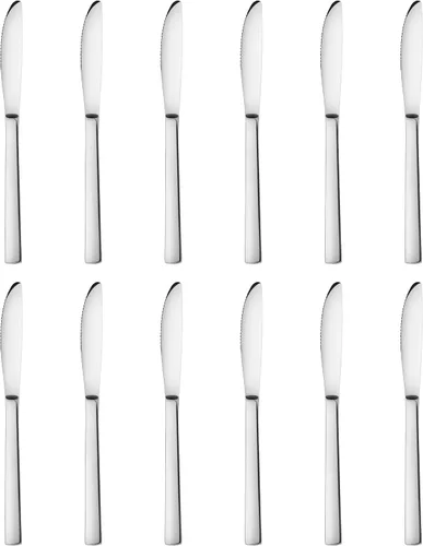 Miniatura 9 de New Star Foodservice Dominion Pattern - Cuchillo de cena de acero inoxidable 18/0, 8.2 pulgadas, juego de 12, grado comercial