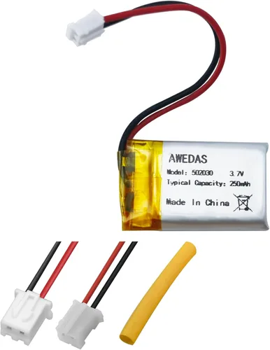 Miniatura 3 de Paquete de 3 baterías 502030 de polímero de litio de 3.7 V 250 mAh 502030 compatible con múltiples dispositivos 502030 baterías de repuesto