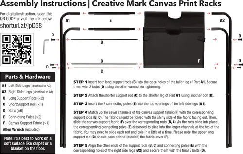 Miniatura 6 de Creative Mark Estante de impresión artística en lienzo mediano – Pantalla plegable portátil para carteles, obras de arte, impresiones, lienzo
