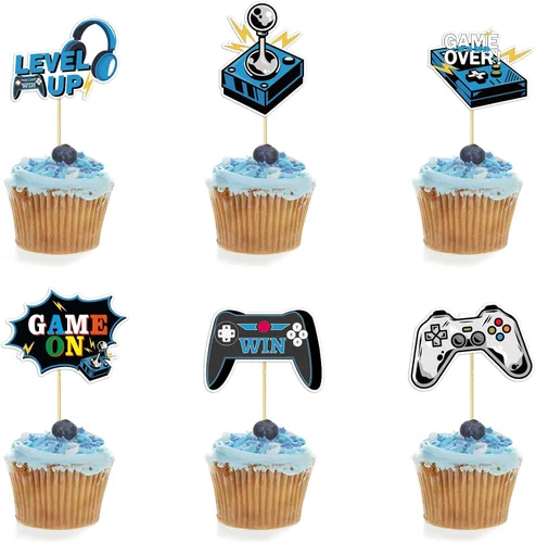 Miniatura 14 de 36 piezas de decoración para cupcakes de avión para niños, decoración para tartas de aviones, baby shower, fiesta de cumpleaños para combatientes