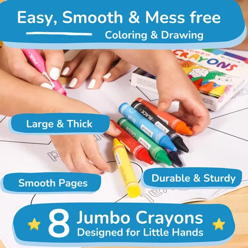 Miniatura 4 de TOYVENTIVE Libros para colorear y crayones para niños pequeños, juguetes y regalos de cumpleaños para niños de 1+, 2, 3, 4 años, niños pequeños